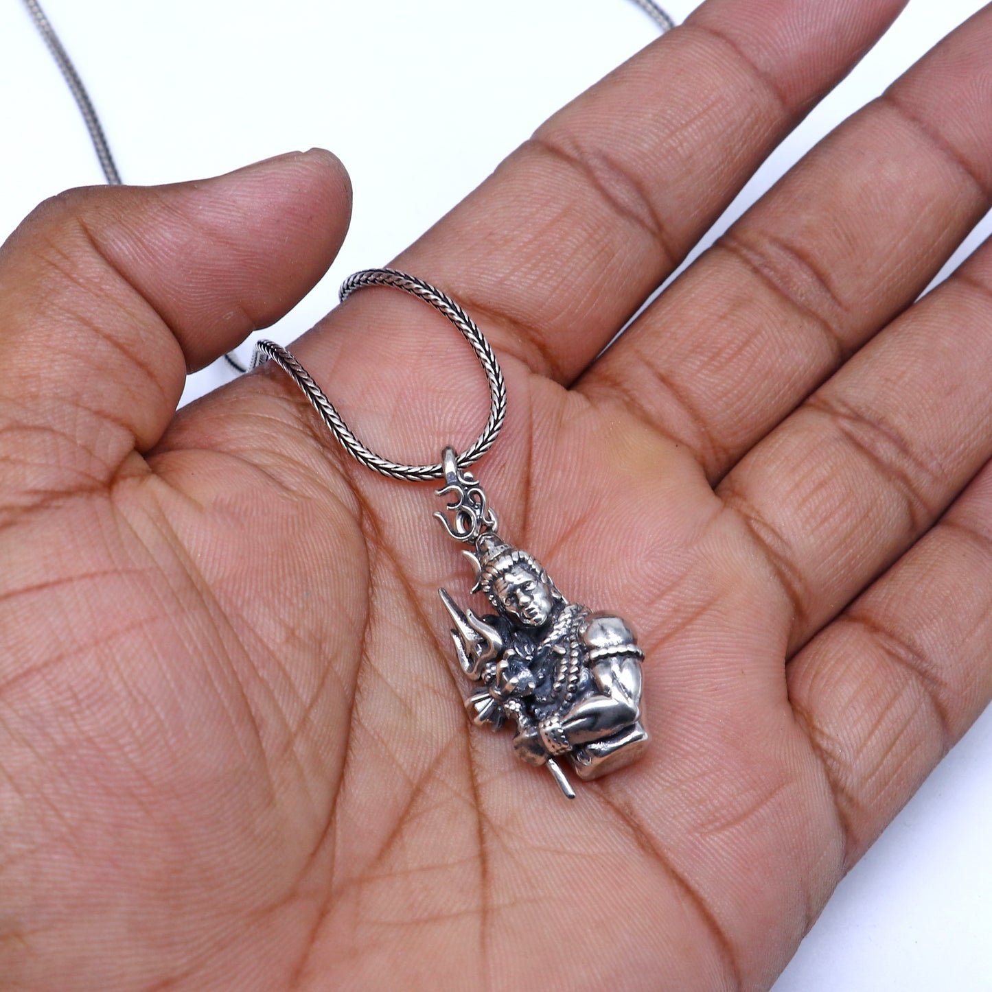 925 Sterling silver handmade lord maha deva pendant,nsp853 - TRIBAL ORNAMENTS