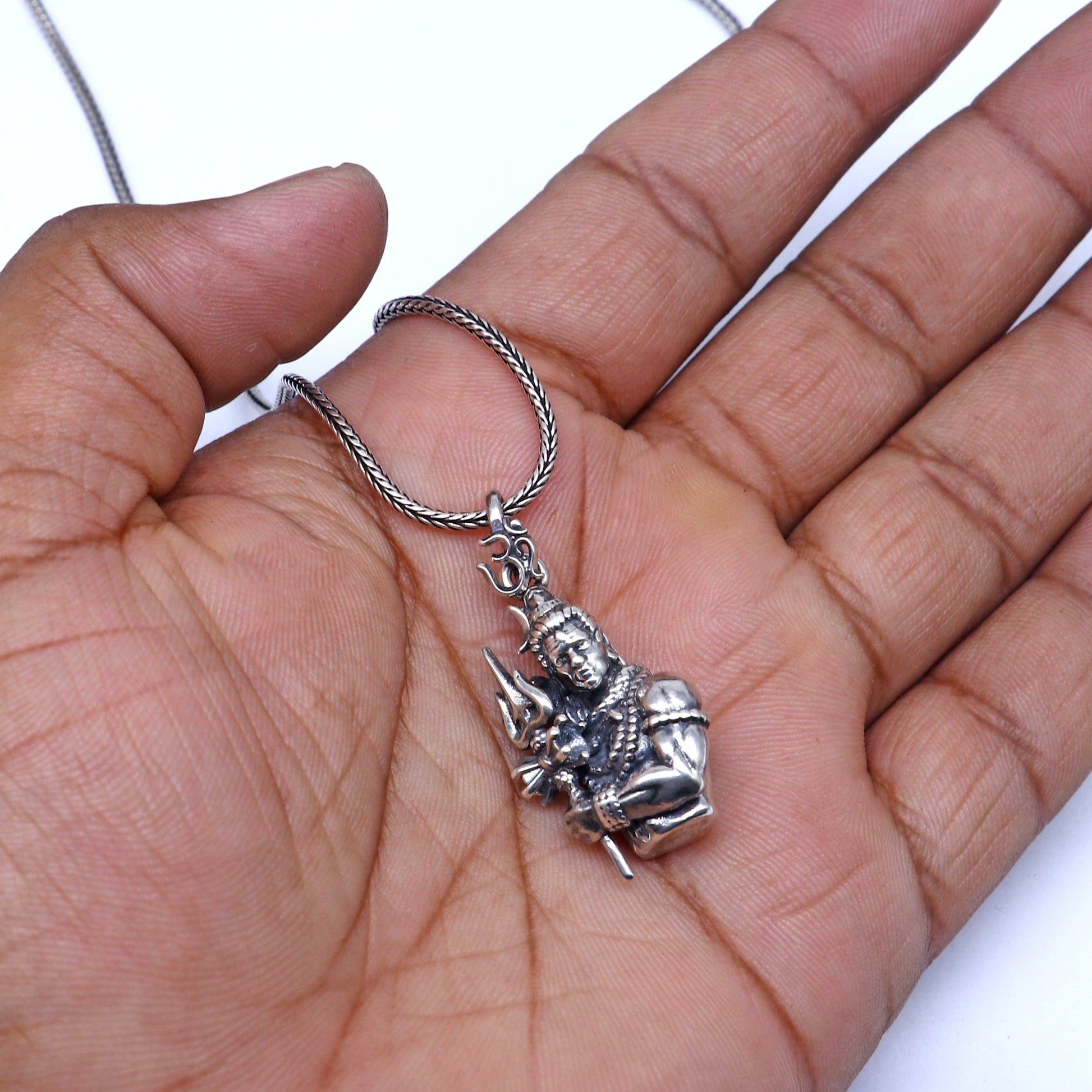925 Sterling silver handmade lord maha deva pendant,nsp853 - TRIBAL ORNAMENTS