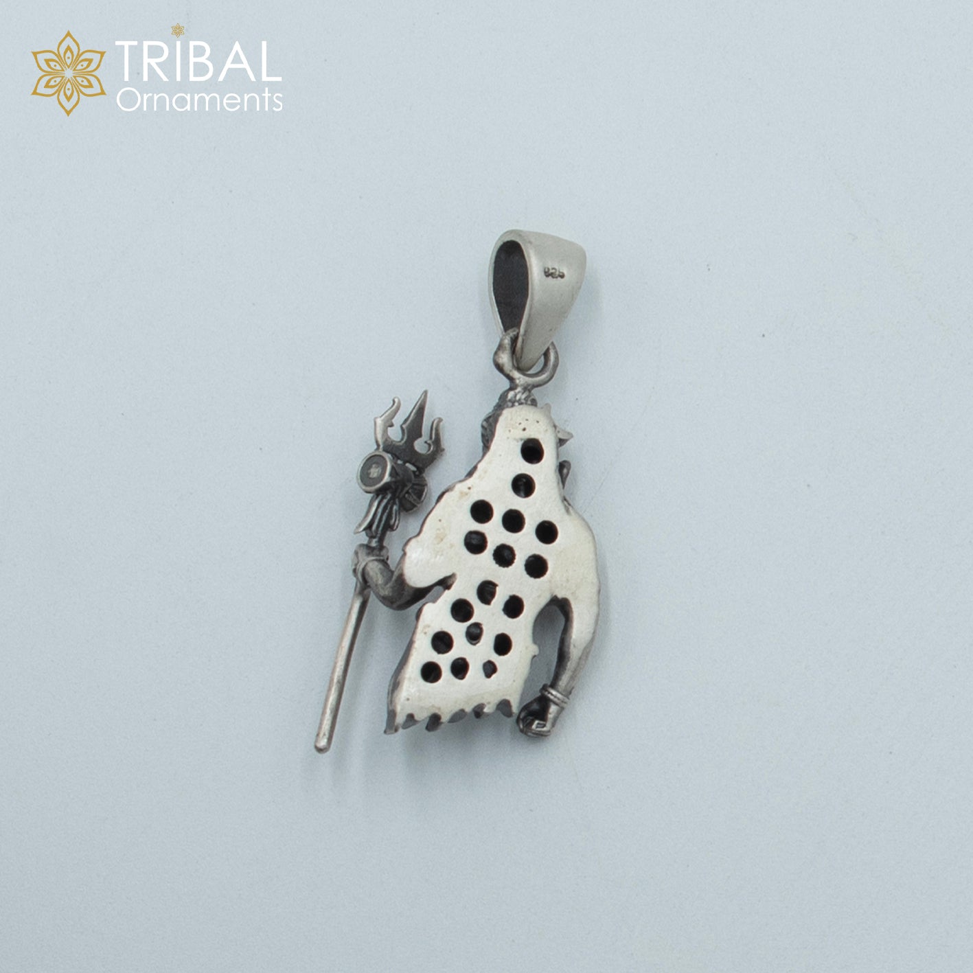 925 sterling silver handmade lord Mahadeva Pendant with chain tribal jewellery nsp1029 - TRIBAL ORNAMENTS
