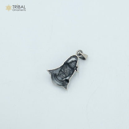 Handmade 925 sterling silver Lord Mahadeva pendant with chain, tribal jewelry design by Tribal Ornaments.