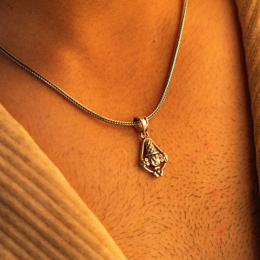 925 Sterling silver handmade lord Tirupati bala ji ( venkateswara ) pendant nsp860 - TRIBAL ORNAMENTS