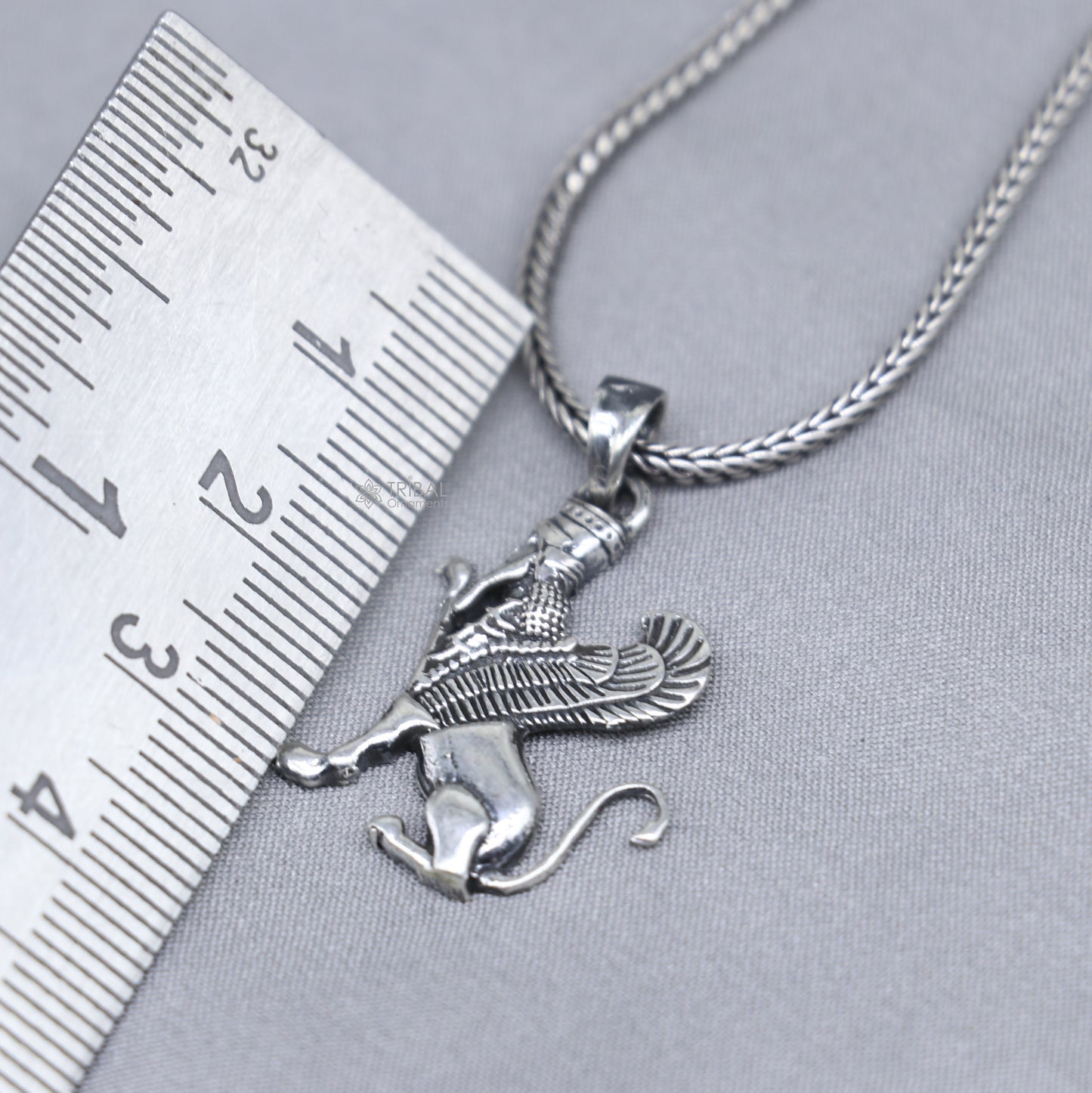 925 Sterling silver handmade  Persian winged sphinex pendant nsp881 - TRIBAL ORNAMENTS