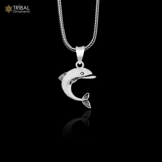 925 sterling silver handmade stylish design small dolphin fish pendant best gifting jewelry religious pendant custom jewelry ssp1721 - TRIBAL ORNAMENTS