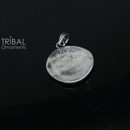 925 Sterling silver Artemis charm pendant with a unique handmade tribal design by TRIBAL ORNAMENTS.