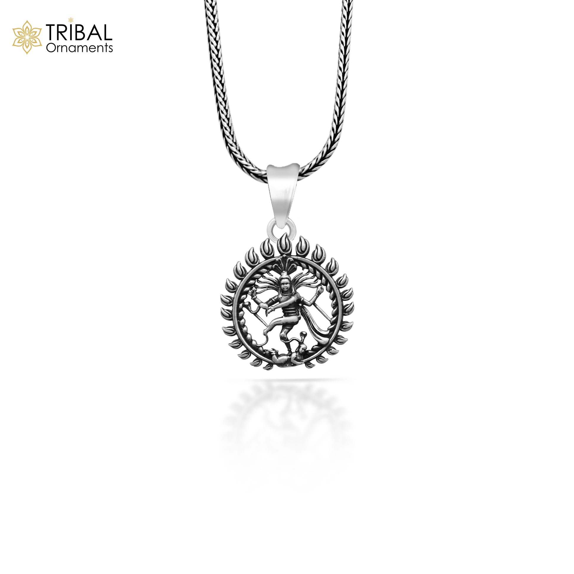 925 Sterling silver handmade  unique design Natraj/ Natrajan pendant nsp871 - TRIBAL ORNAMENTS