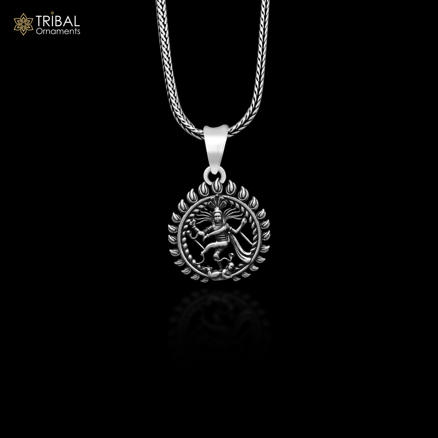 925 Sterling silver handmade  unique design Natraj/ Natrajan pendant nsp871 - TRIBAL ORNAMENTS