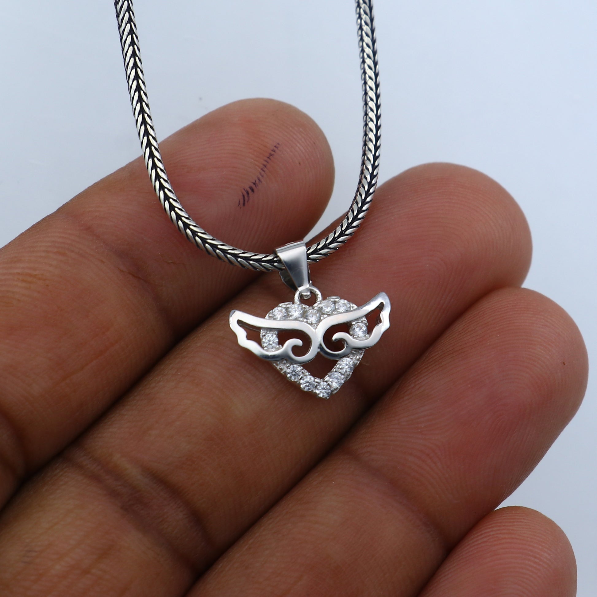 Handmade 925 sterling silver tribal pendant with unique design by TRIBAL ORNAMENTS, showcasing intricate craftsmanship.