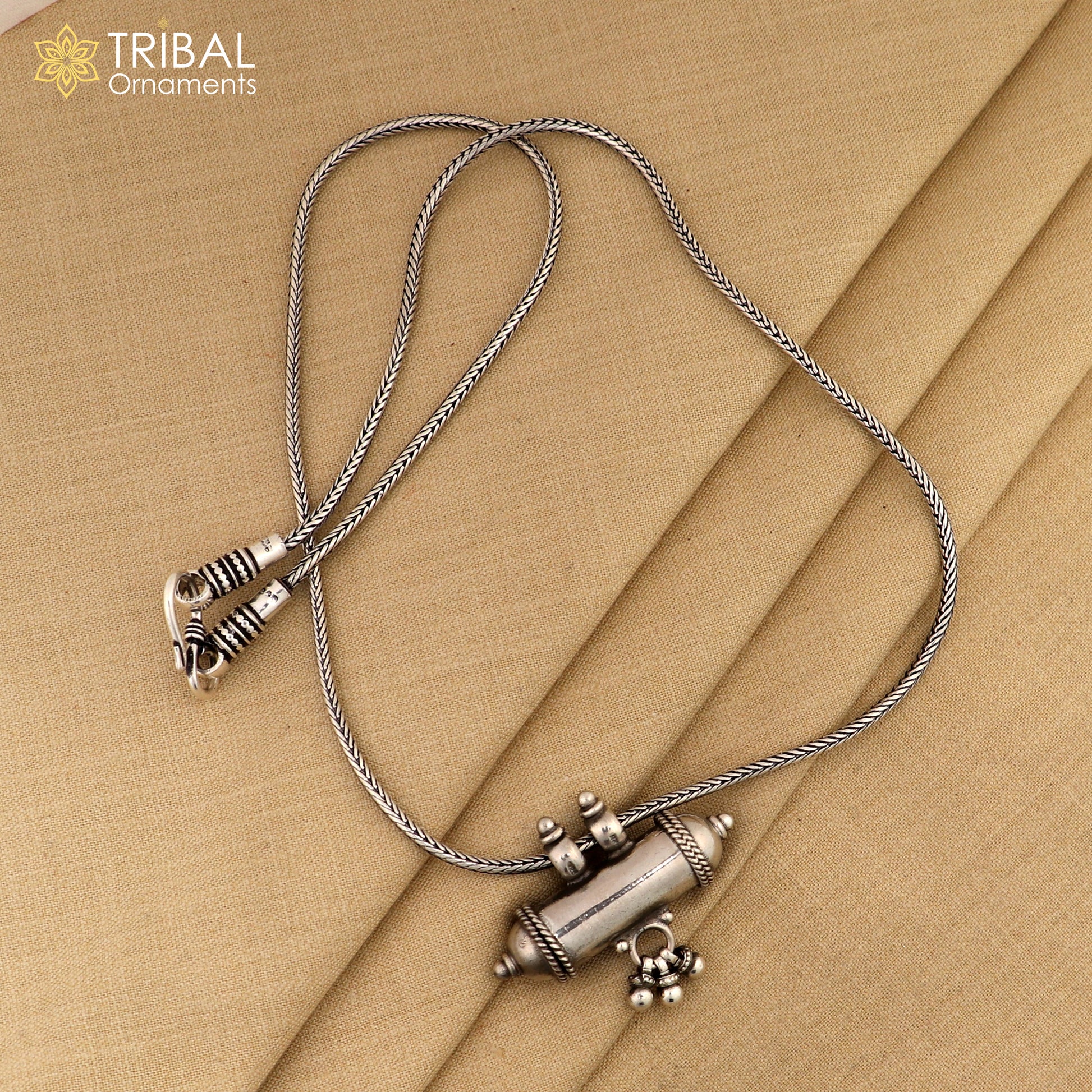 925 Sterling silver handmade vintage customized design amulet pendant, box pendant, container pendant, mantra box, silver tabiz nsp850 - TRIBAL ORNAMENTS