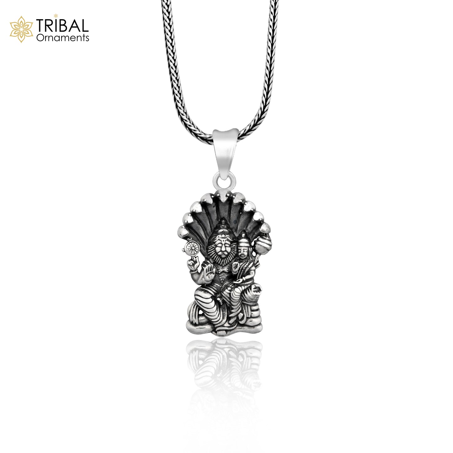 925 sterling silver handmade Vishnu with Laxmi (narsimha)pendant, amazing stylish unisex pendant personalized jewelry ssp445 - TRIBAL ORNAMENTS