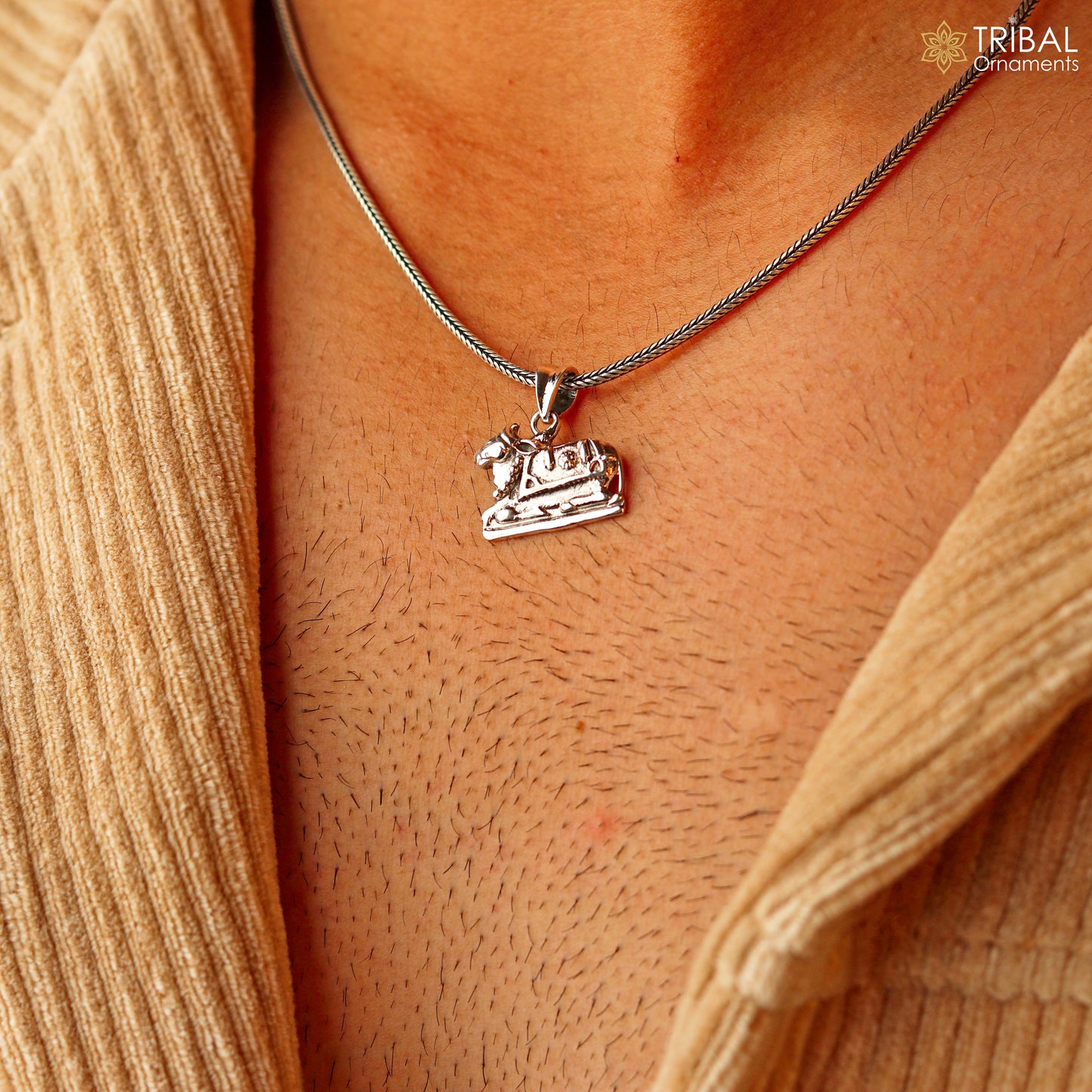 925 sterling silver Hindu idol Lord Shiva nandi maharaj pendant, excellent gifting unisex locket pendant jewelry nsp460 - TRIBAL ORNAMENTS