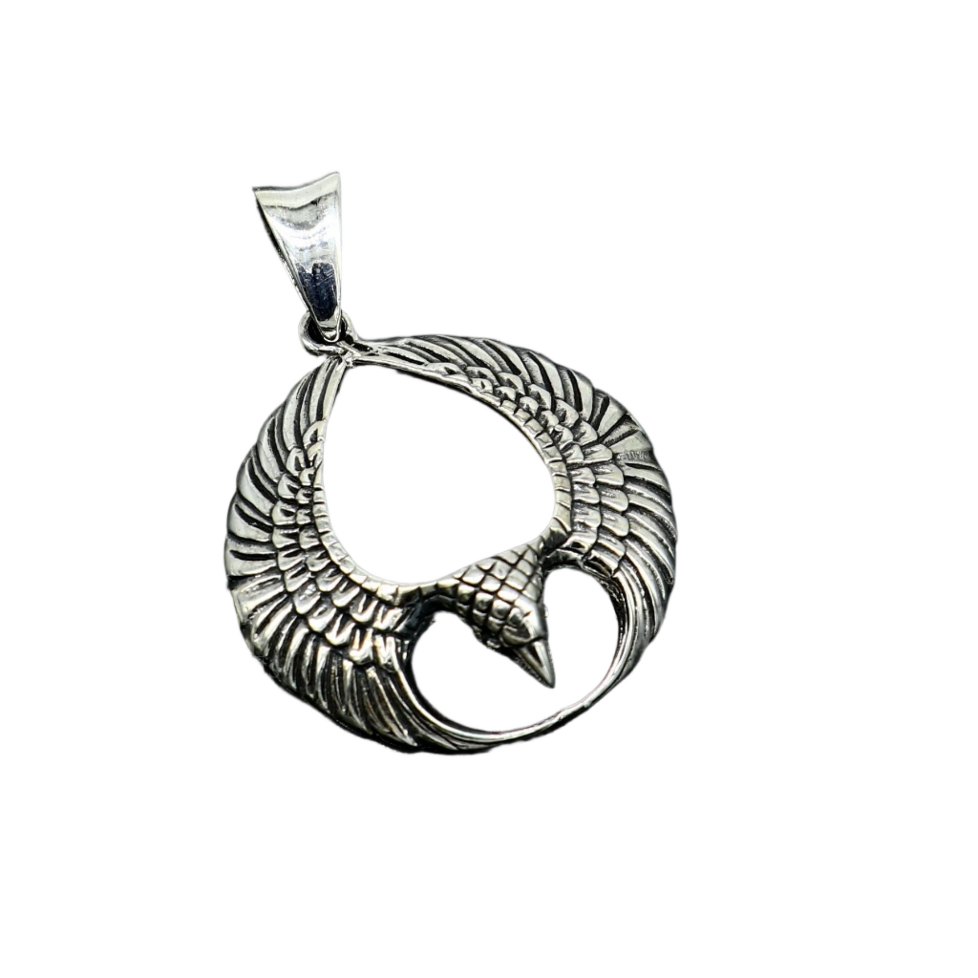 925 sterling silver Hindu idol Lord Vishnu vahan Garuda eagle pendant, excellent gifting unisex locket pendant customized jewelry ssp1435 - TRIBAL ORNAMENTS