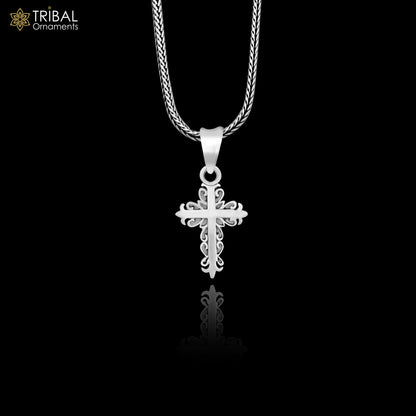 925 sterling silver holy cross pendant by TRIBAL ORNAMENTS, unisex jewelry with a unique, stylish design.