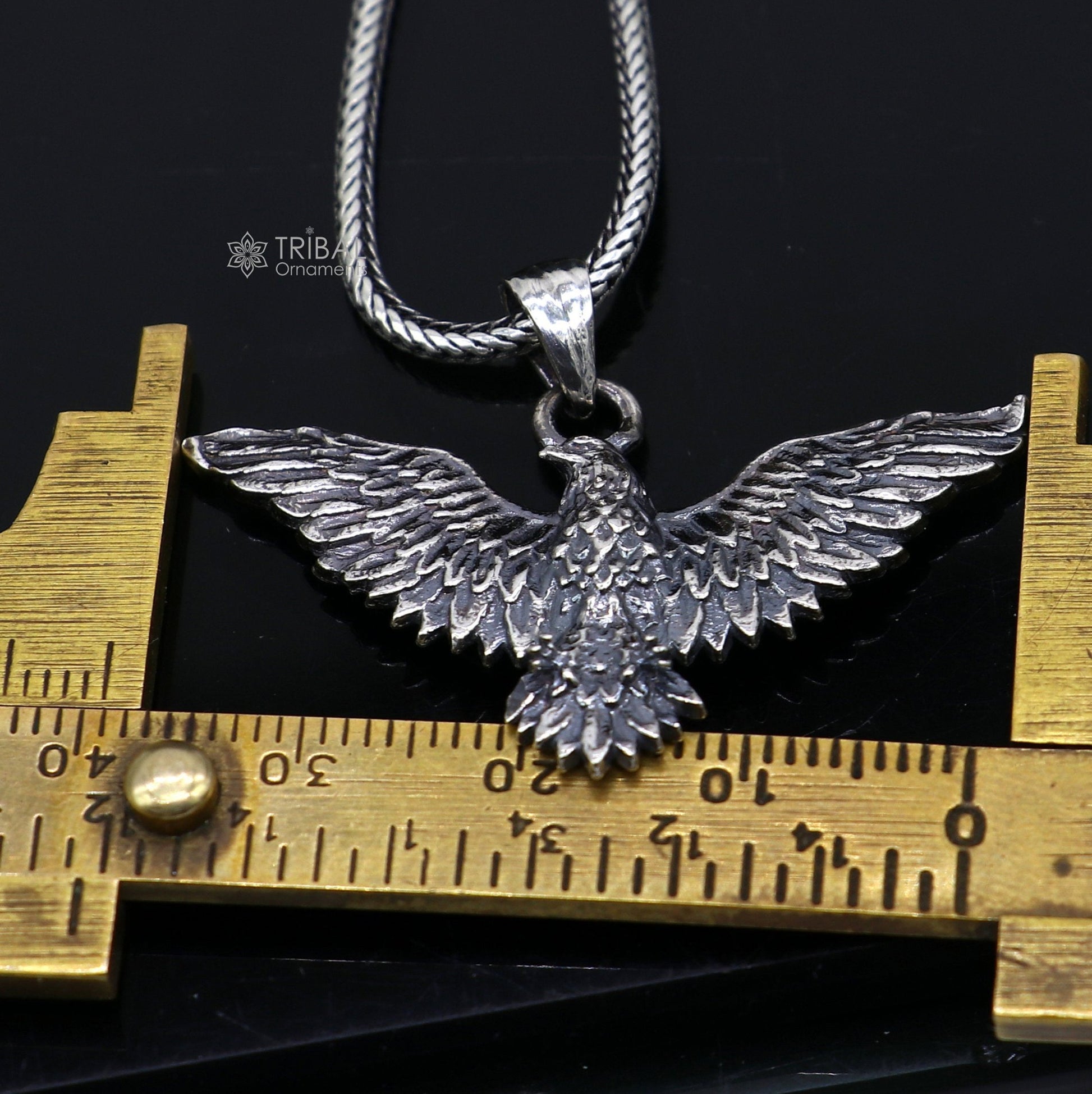 925 sterling silver idol Lord Vishnu Vahan Garuda eagle pendant, gifting unisex locket pendant  nsp801 - TRIBAL ORNAMENTS