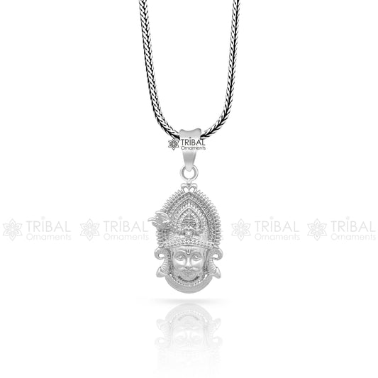 925 sterling silver Khatu Shyam pendant/ lord Krishna, amazing divine pendant locket tribal jewelry nsp805 - TRIBAL ORNAMENTS
