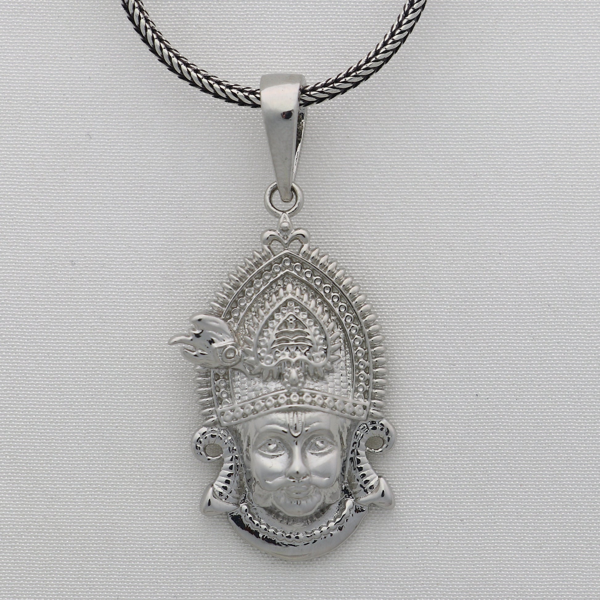 925 sterling silver Khatu Shyam pendant/ lord Krishna, amazing divine pendant locket tribal jewelry nsp805 - TRIBAL ORNAMENTS