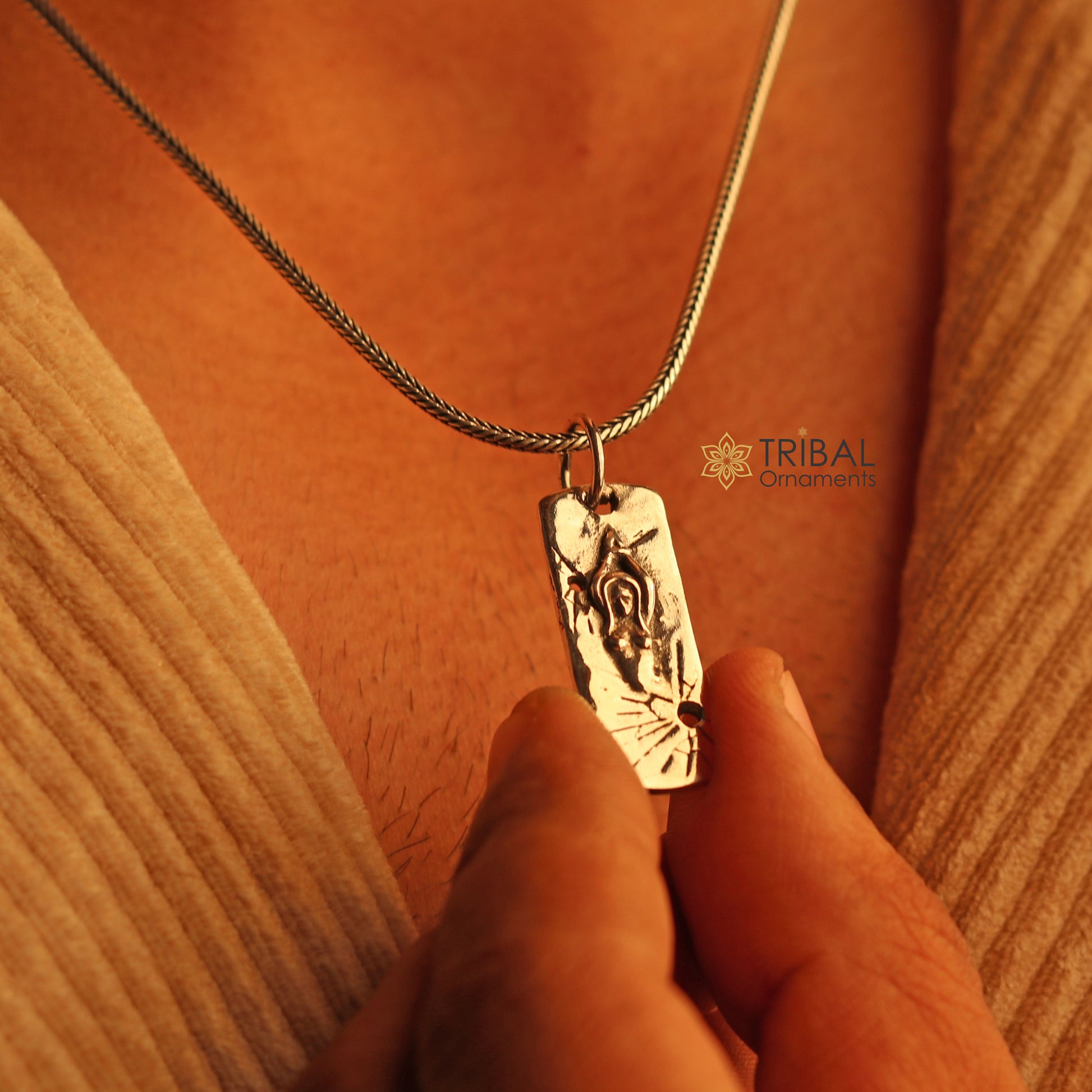 925 sterling silver lady handmade design stylish pendant and necklace jewellery nsp997 - TRIBAL ORNAMENTS