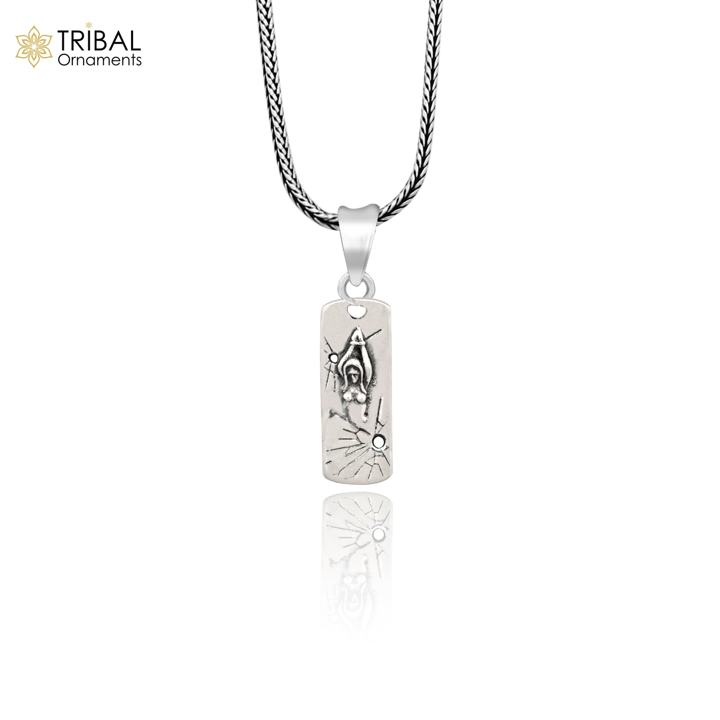 925 sterling silver lady handmade design stylish pendant and necklace jewellery nsp997 - TRIBAL ORNAMENTS