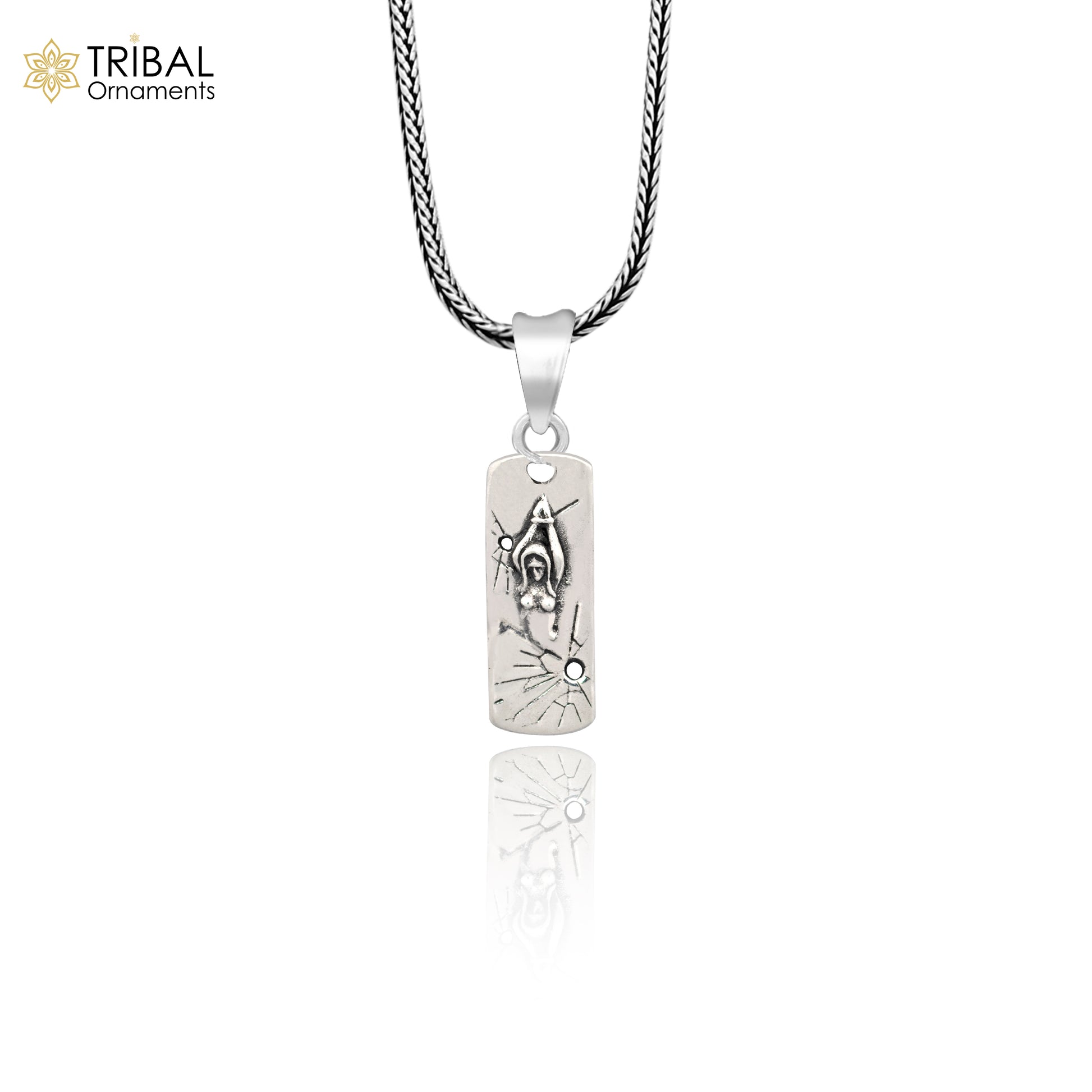925 sterling silver lady handmade design stylish pendant and necklace jewellery nsp997 - TRIBAL ORNAMENTS