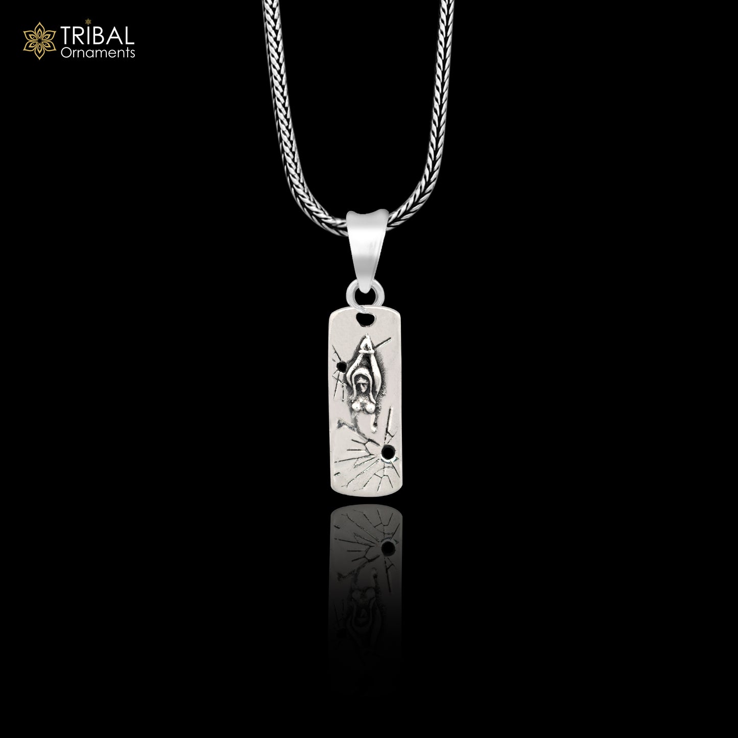 925 sterling silver lady handmade design stylish pendant and necklace jewellery nsp997 - TRIBAL ORNAMENTS