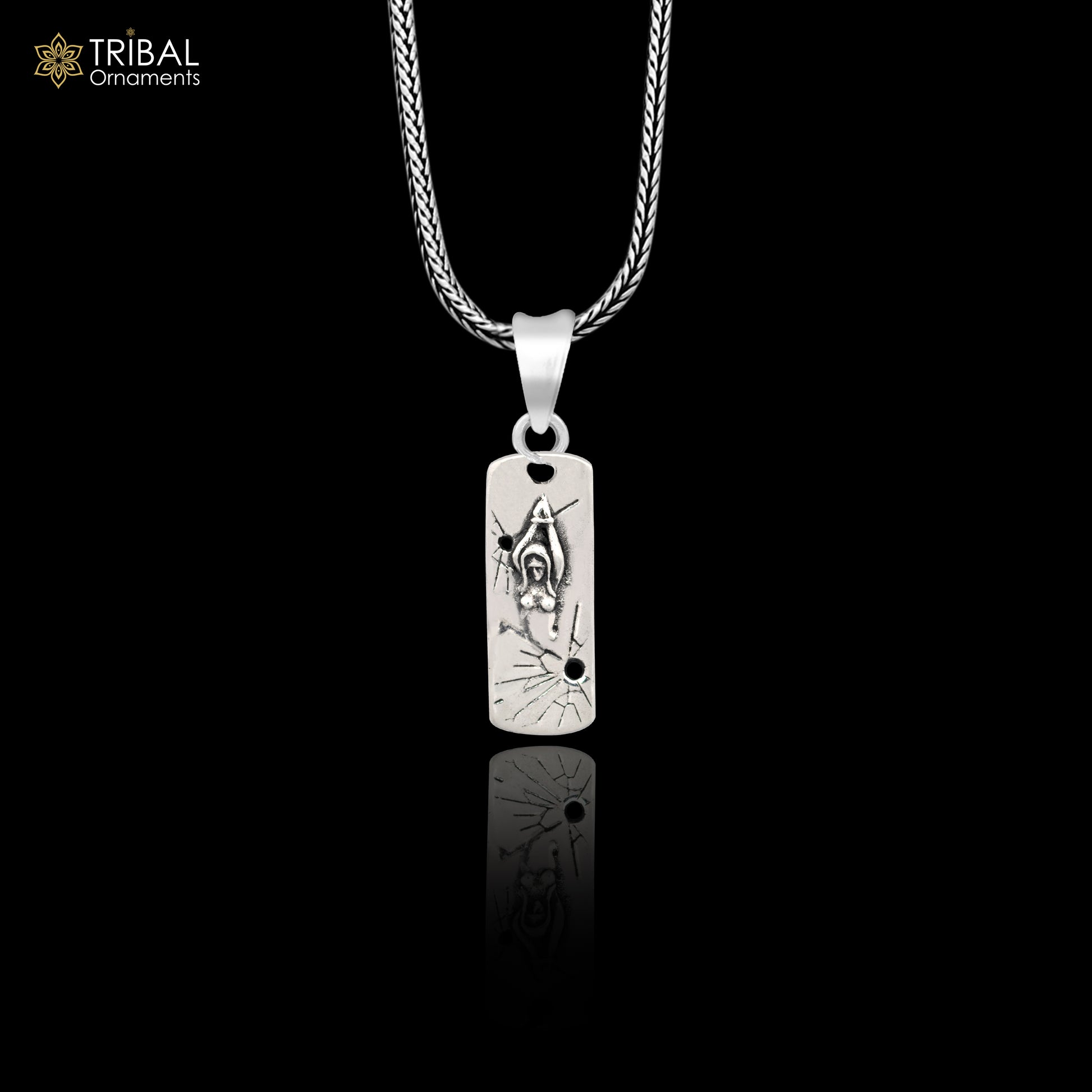 925 sterling silver lady handmade design stylish pendant and necklace jewellery nsp997 - TRIBAL ORNAMENTS