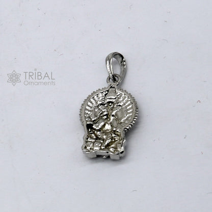 925 sterling silver Lord Ganesha pendant necklace, unisex jewelry with intricate Ganesha design by Tribal Ornaments.
