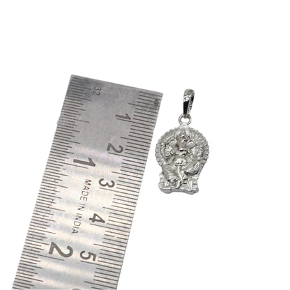 Unisex 925 sterling silver Lord Ganesha pendant necklace featuring intricate tribal design, handmade jewelry by TRIBAL ORNAMENTS.