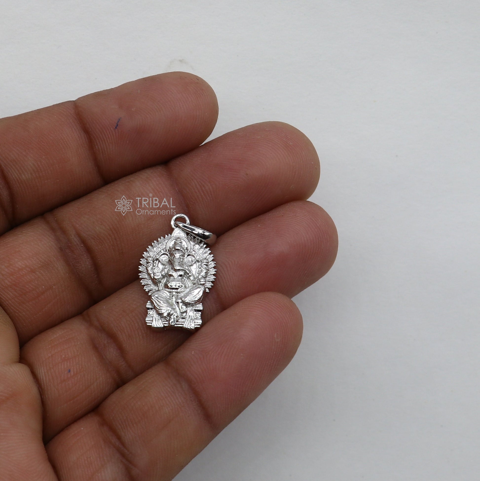 925 sterling silver Lord GANESHA design pendant necklace, Lord Ganesha unique style handmade pendant for unisex gift  Nsp822 - TRIBAL ORNAMENTS