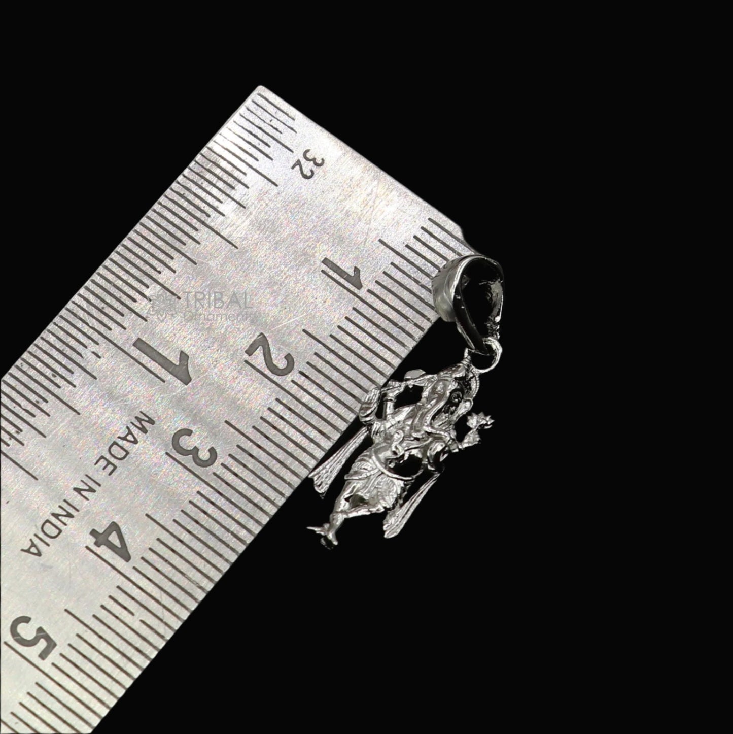 925 sterling silver Lord Ganesha standing design pendant necklace, Lord Ganesha unique style handmade pendant for unisex gift  Nsp829 - TRIBAL ORNAMENTS