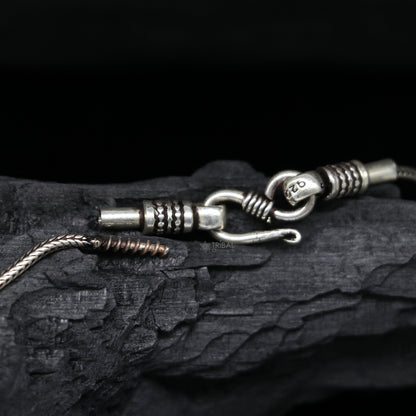 925 sterling silver Lord Ganesha pendant with standing design, handcrafted unisex jewelry by TRIBAL ORNAMENTS.