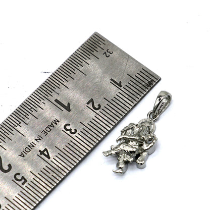 Sterling silver Lord Ganesha dancing pendant by Tribal Ornaments, unisex jewelry with intricate handmade design.