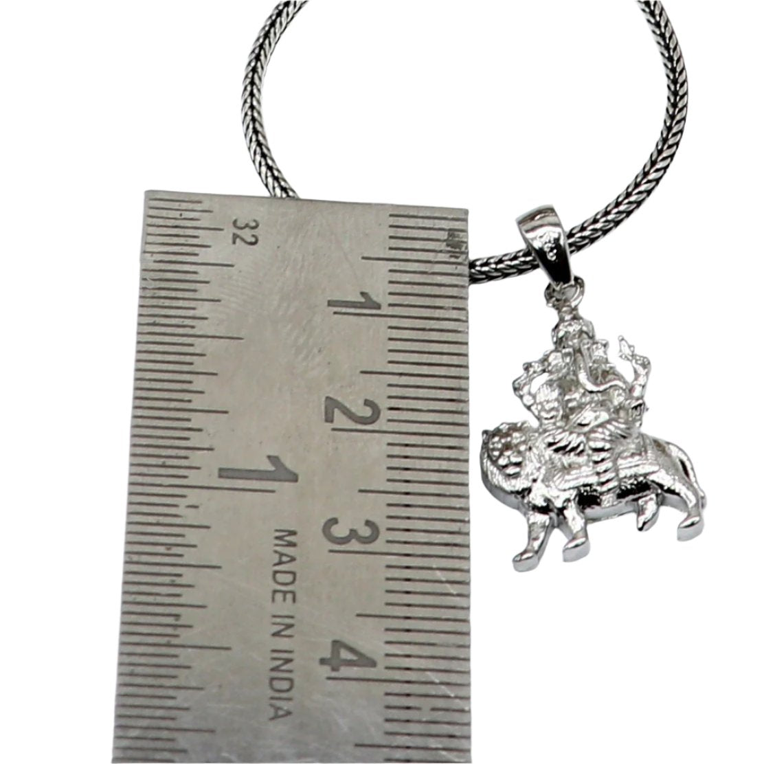 Sterling silver Lord Ganesha pendant with lion design, unisex tribal jewelry, handmade necklace by TRIBAL ORNAMENTS.