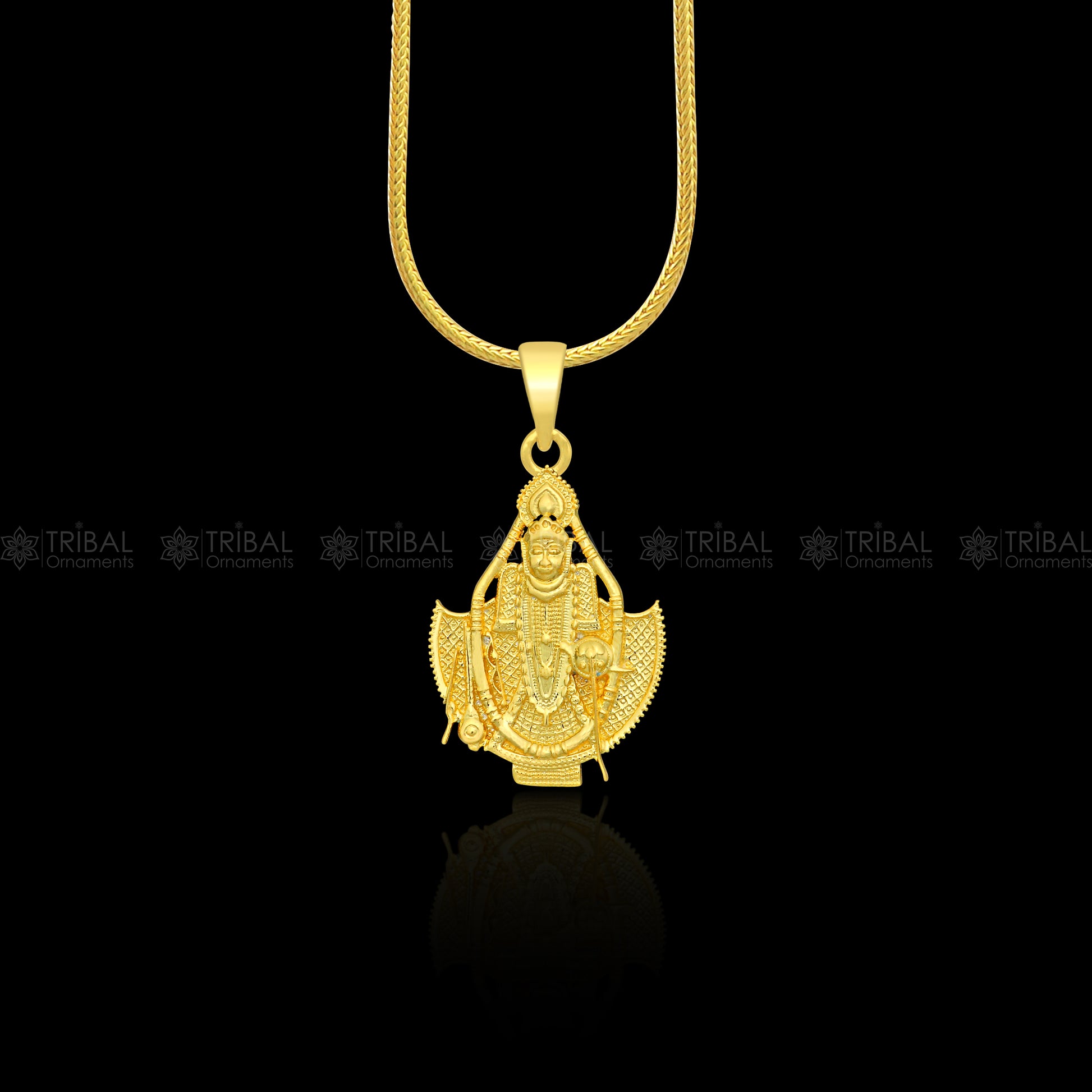 925 sterling silver Lord Krishna Sawaliya Ji pendant locket, tribal jewelry featuring intricate divine design and traditional craftsmanship.