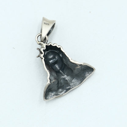 925 sterling silver Lord Mahakal divine pendant with chain, tribal jewelry featuring intricate tribal ornament design.