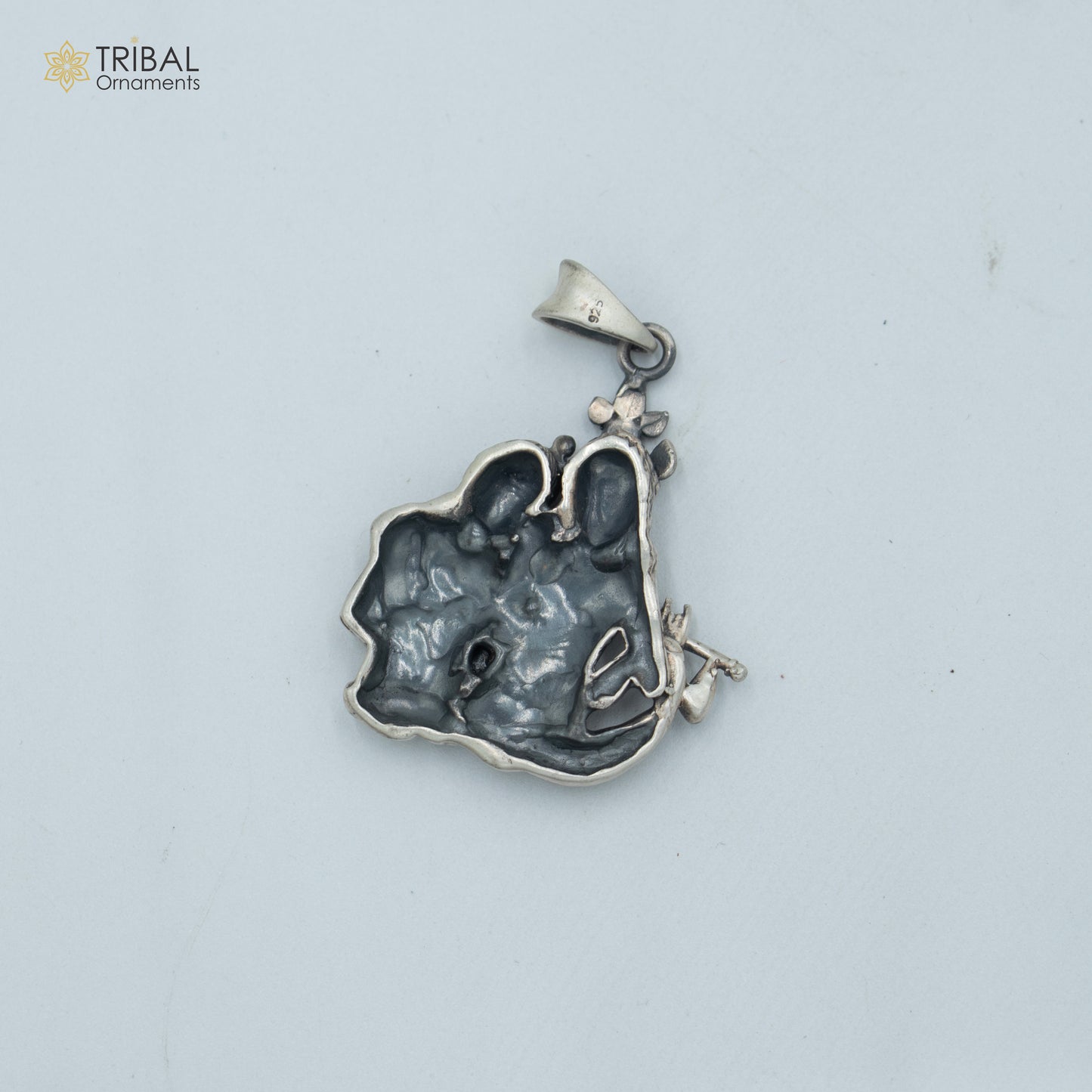 925 sterling silver lord Radha & Krishna divine Pendant with chain tribal jewellery nsp1010 - TRIBAL ORNAMENTS