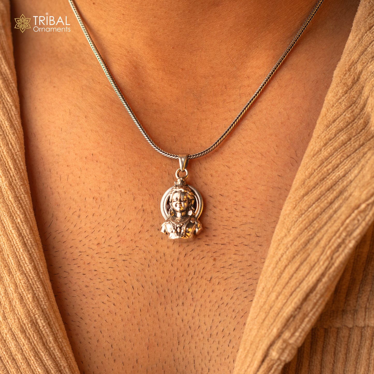 925 sterling silver lord Rama pendant Ram lalla pendant nsp788 - TRIBAL ORNAMENTS