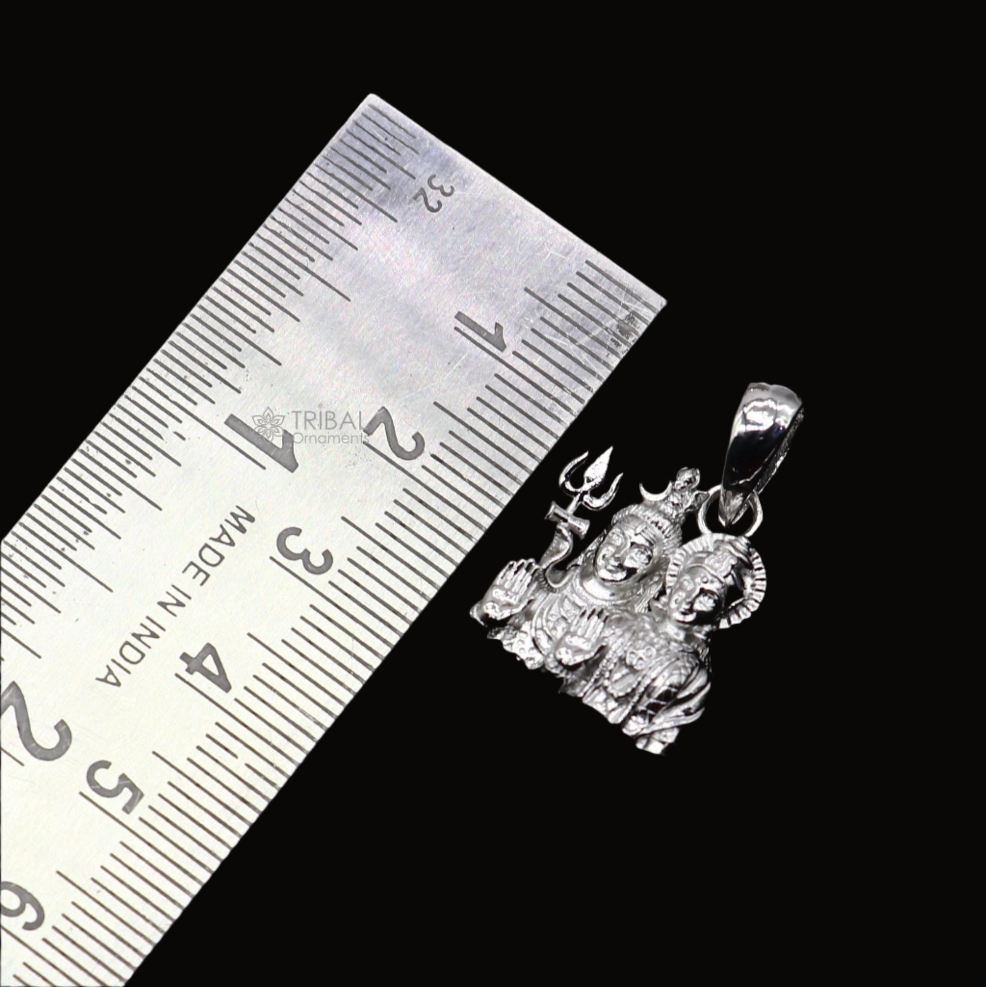 925 sterling silver Lord shiva and Parwati maa/ gori maa , amazing divine pendant locket tribal jewelry nsp808 - TRIBAL ORNAMENTS