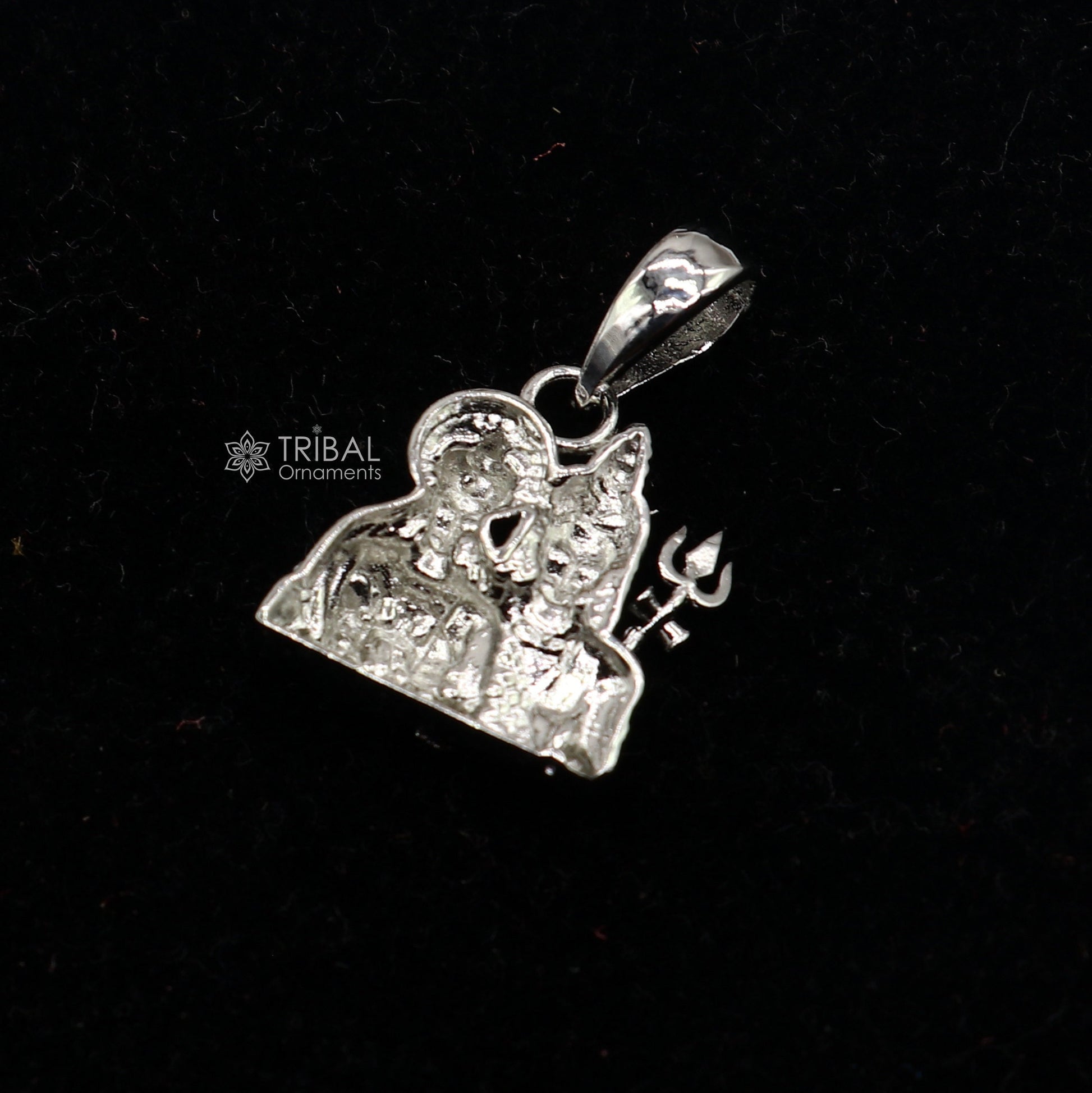 925 sterling silver Lord shiva and Parwati maa/ gori maa , amazing divine pendant locket tribal jewelry nsp808 - TRIBAL ORNAMENTS
