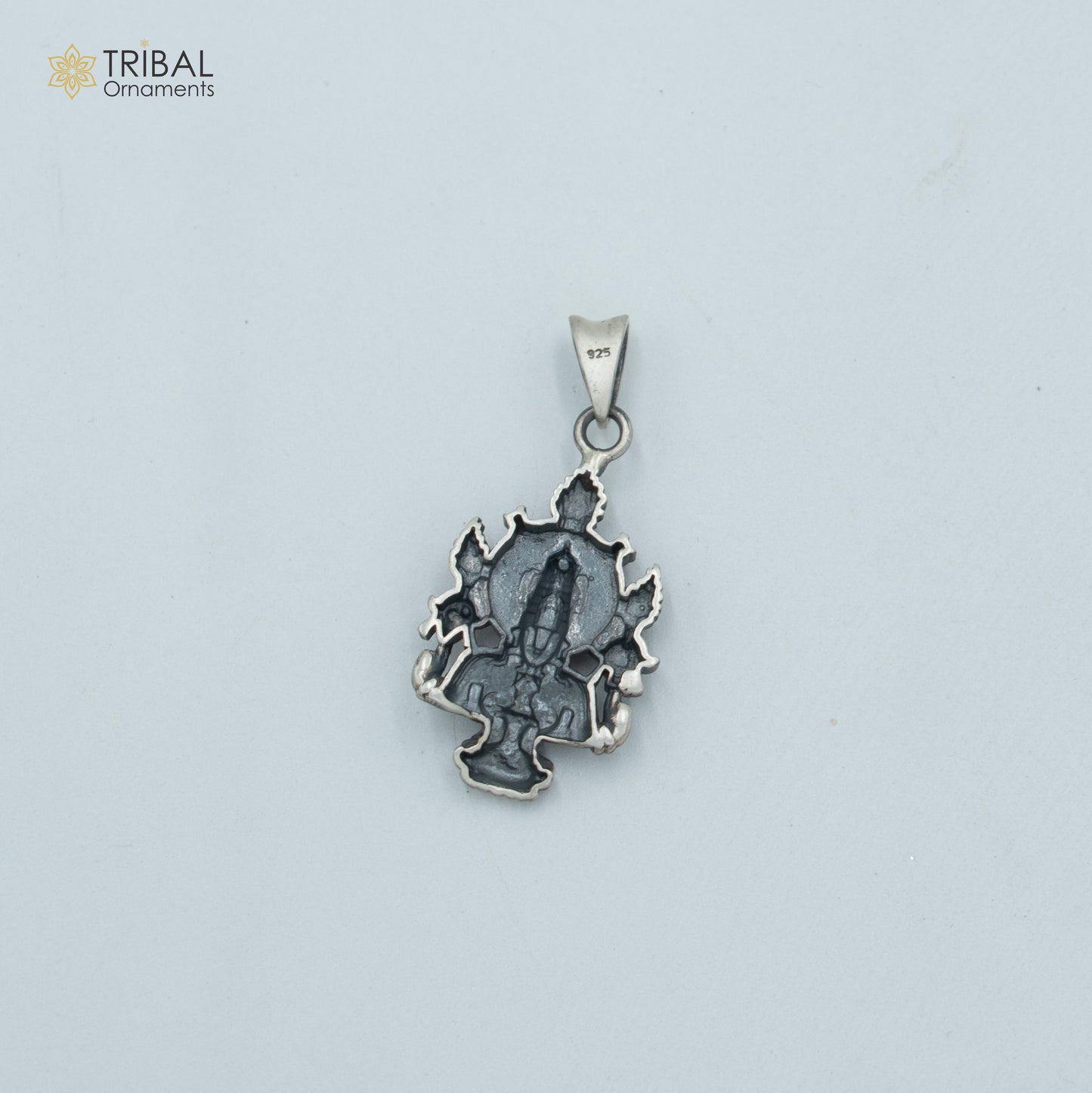925 sterling silver lord Venkateswara with laxmi ji Pendant with chain tribal jewellery nsp1031 - TRIBAL ORNAMENTS