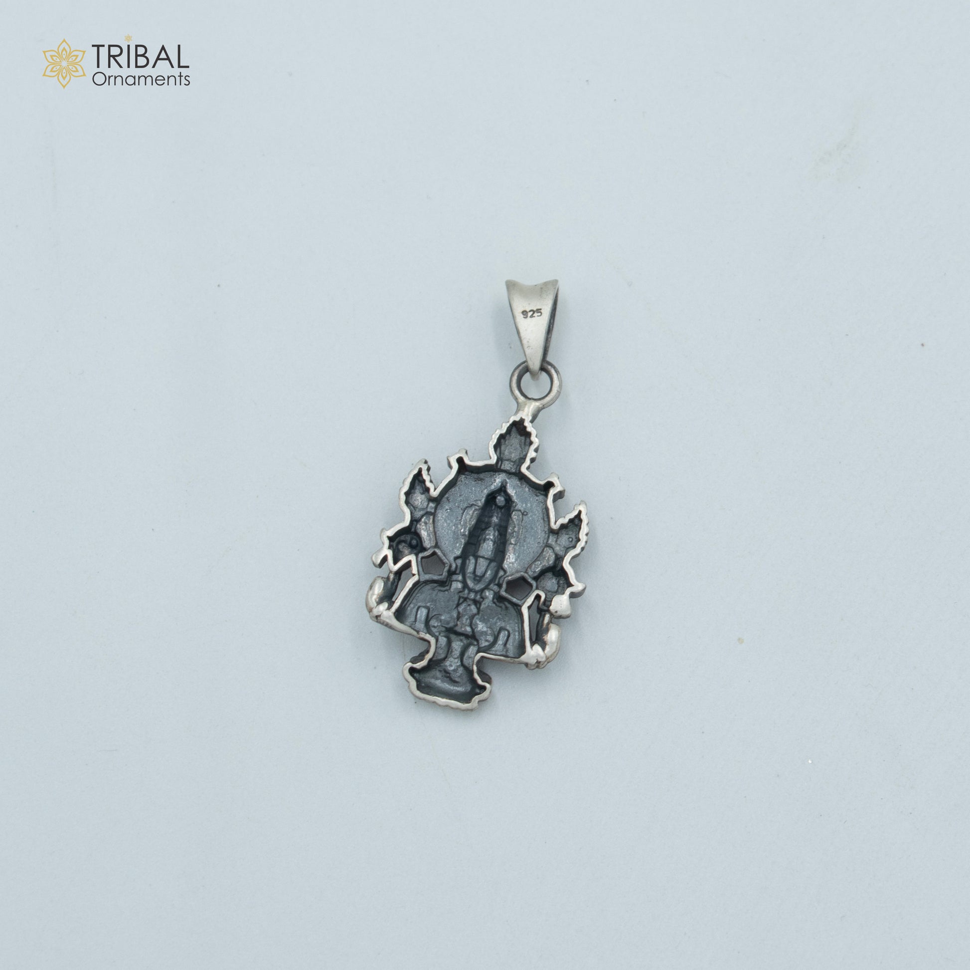 925 sterling silver lord Venkateswara with laxmi ji Pendant with chain tribal jewellery nsp1031 - TRIBAL ORNAMENTS