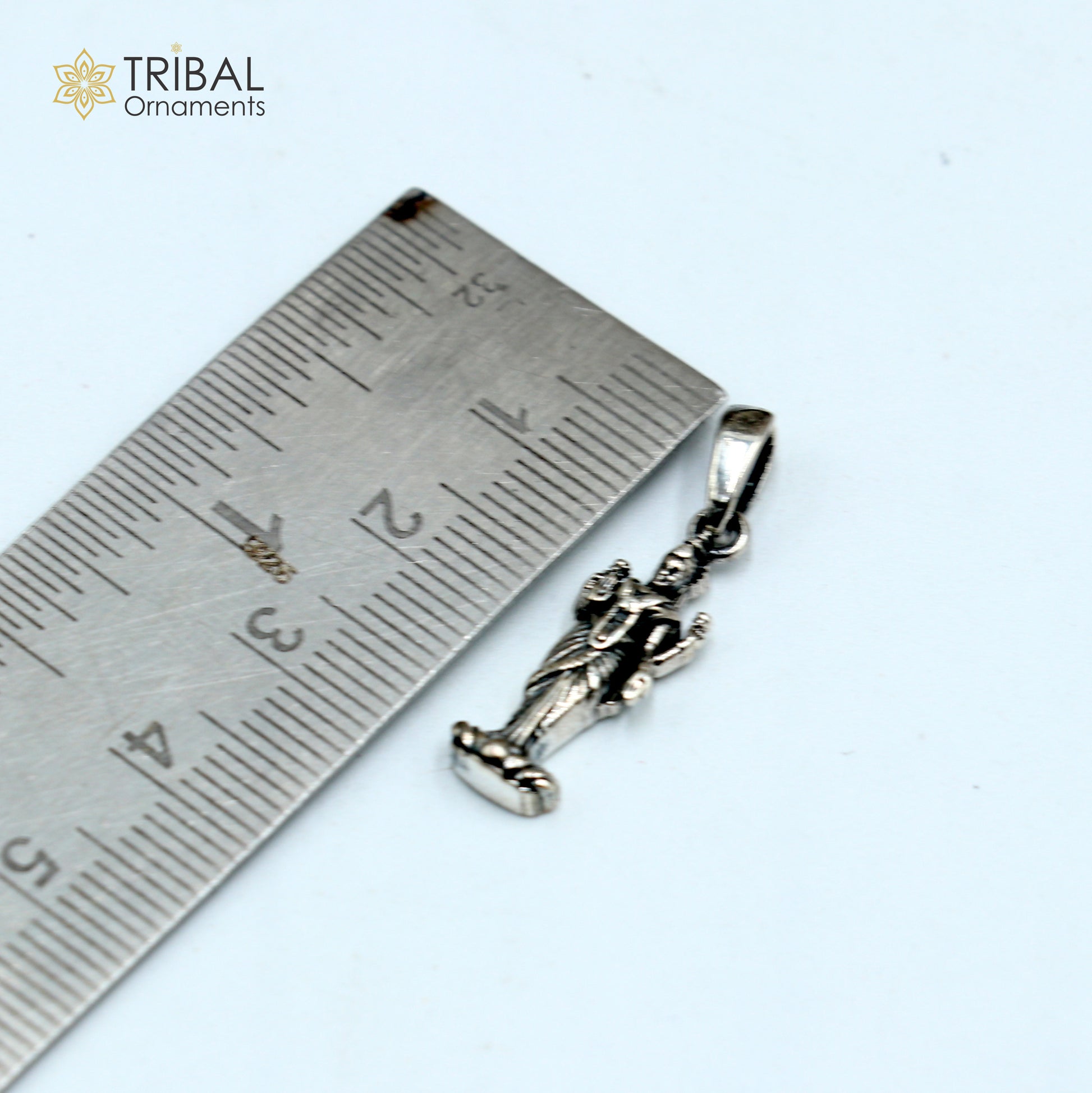 925 sterling silver Maha laxmi ji Pendant with chain tribal jewellery nsp1050 - TRIBAL ORNAMENTS