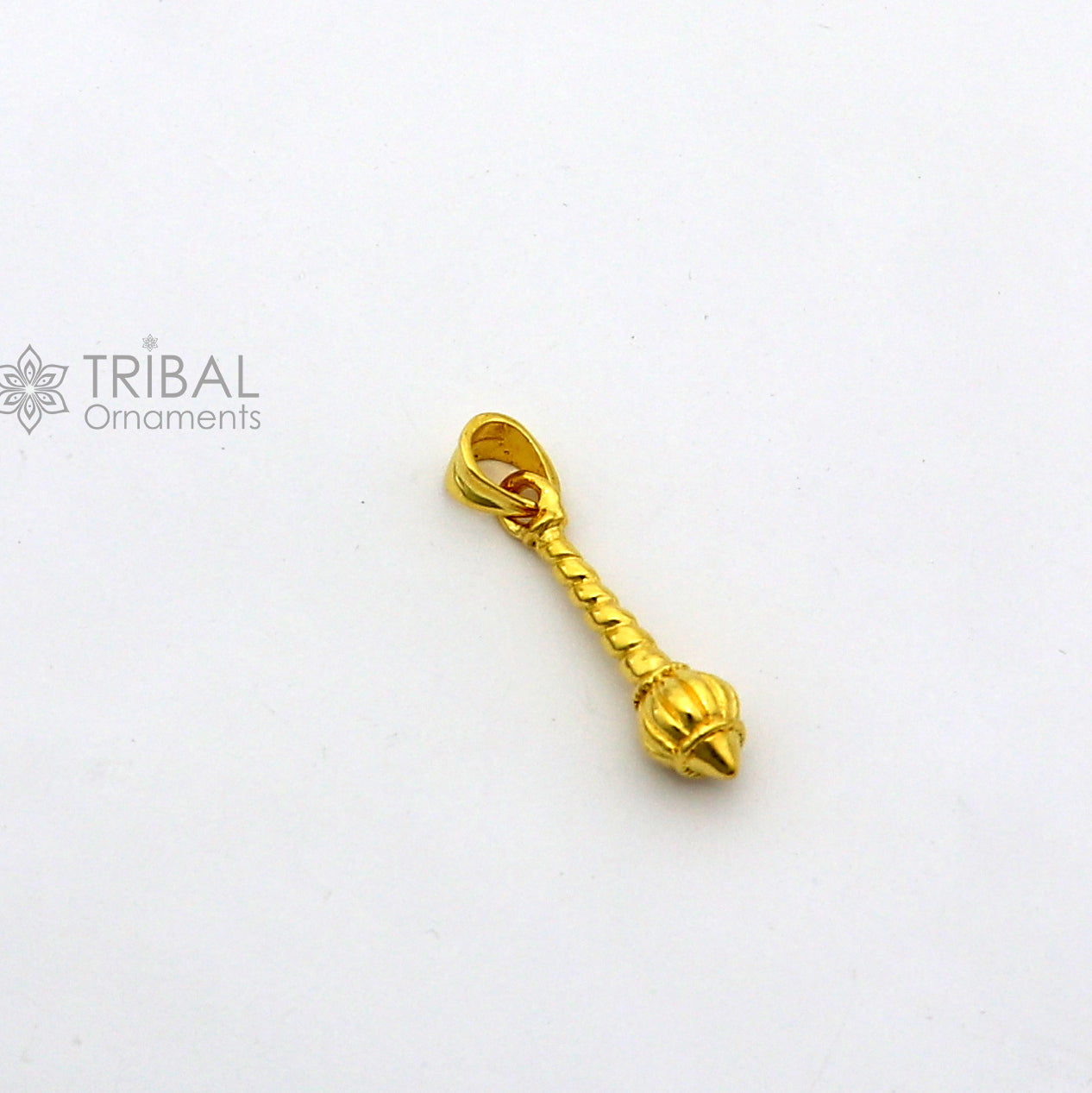 925 sterling silver or gold polished handmade Lord hanuman mace bgota/gada sakha design stylish pendant nsp885 - TRIBAL ORNAMENTS