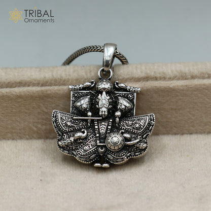 925 sterling silver Sanwariya Ji Krishna pendant with chain, tribal jewelry design by TRIBAL ORNAMENTS
