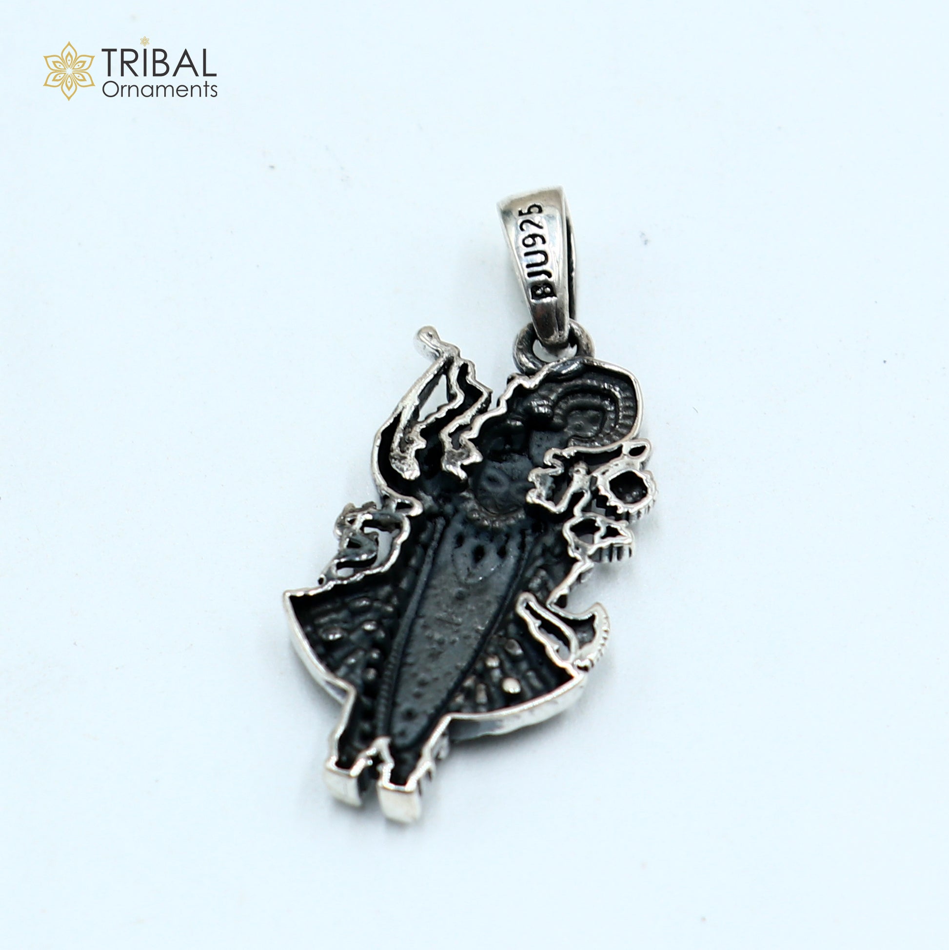 925 sterling silver Shree nath ji ( krishna ) Pendant with chain tribal jewellery nsp1049 - TRIBAL ORNAMENTS