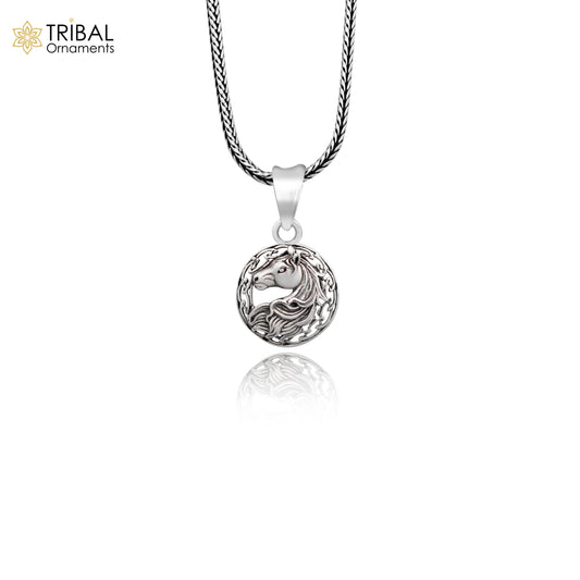 925 sterling silver unicorn pendant, silver wing horse pendant necklace, Pegasus pendant animal jewelry nsp637 - TRIBAL ORNAMENTS