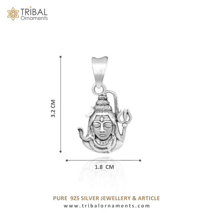 925 sterling silver unique design Hindu idols Lord Shiva pendant, excellent style pendant locket personalized jewelry tribal jewelry ssp552 - TRIBAL ORNAMENTS