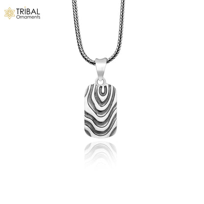 925 sterling silver unique design pendant necklace featuring tribal-inspired hop hop trendy silver jewelry design.