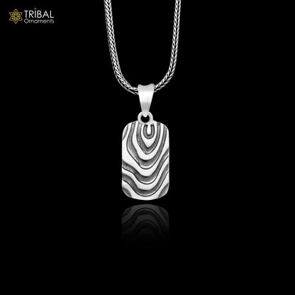925 sterling silver unique design pendant necklace featuring trendy silver hop hop style, crafted by TRIBAL ORNAMENTS.