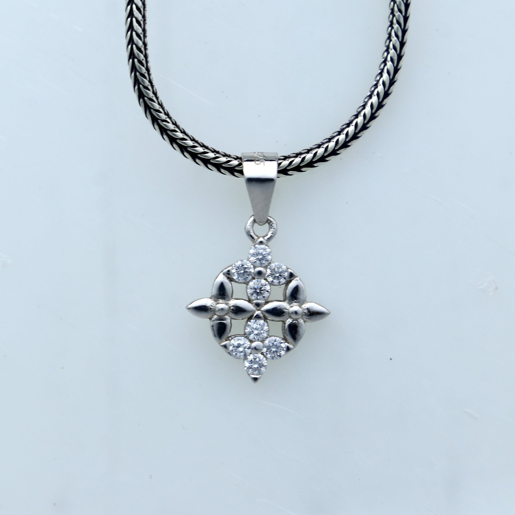 925 Sterling silver unique diamond  pendant nsp943 - TRIBAL ORNAMENTS