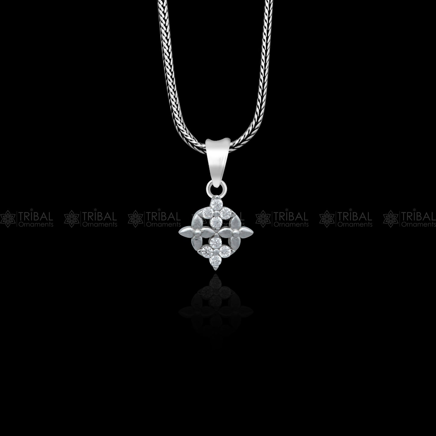 925 Sterling silver unique diamond  pendant nsp943 - TRIBAL ORNAMENTS