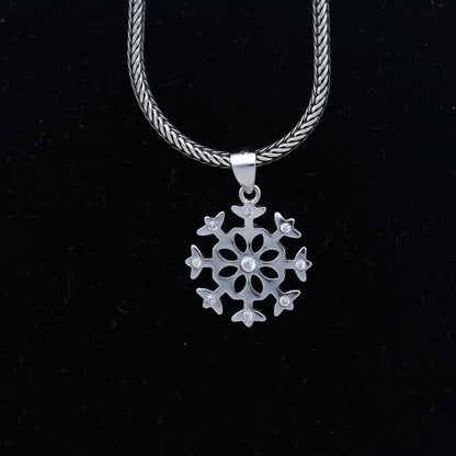 925 Sterling silver unique diamond pendant from TRIBAL ORNAMENTS featuring an intricate tribal design and sparkling diamond accents.